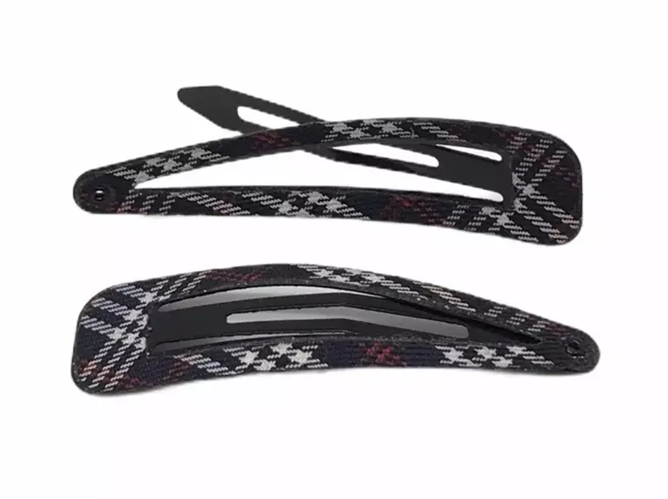 Hiuspinni musta/pun. ruutu 2 kpl - Hiuskoristeet - PIN255 - 1