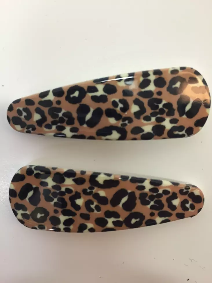 Hiuspinnit, Leopardi ruskea/valk. 2 kpl - Hiuskoristeet - PIN65 - 1