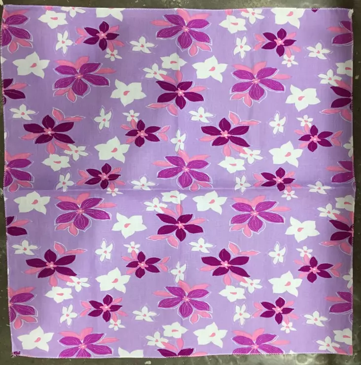 Huivi, Lila, kukkasia - Huivit - HU405 - 1