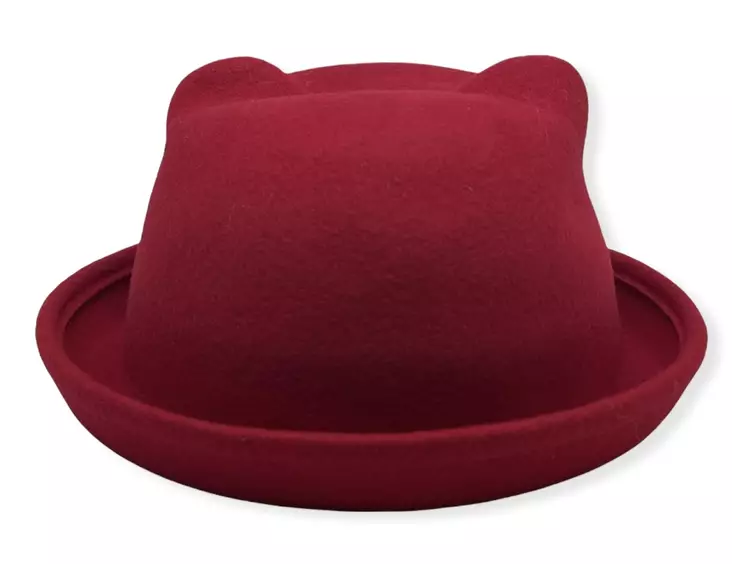 Huopahattu Cat Ears punainen knalli - Hatut - HAT95 - 1