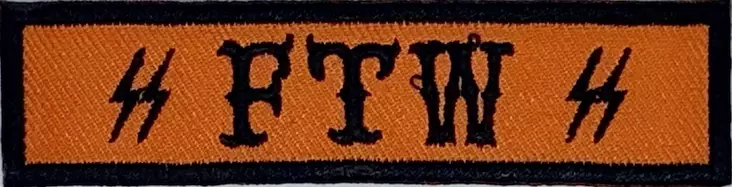 Kangasmerkki FTW oranssi musta - Kangasmerkit - K1535 - 1