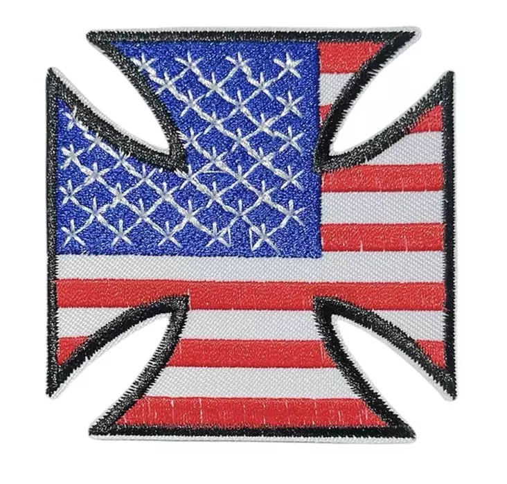 Kangasmerkki Maltanristi USA lippu - Kangasmerkit - K1645 - 1