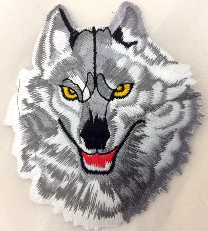 Kangasmerkki, Wolf harmaa - Kangasmerkit - K1445 - 1