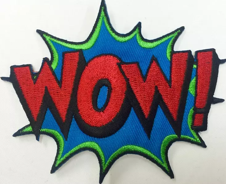 Kangasmerkki, WOW! - Kangasmerkit - K1225 - 1