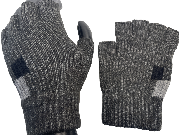 Kynsikkäät harmaat, ruudut - Käsineet - AH95 - 1