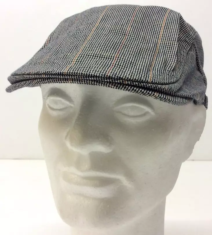 Lätsä, harmaamusta ruutu flat cap - Flat Capit - LC455 - 1