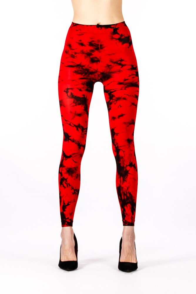 Legginsit, one size, puna/musta - Leggingsit - LEG95 - 1