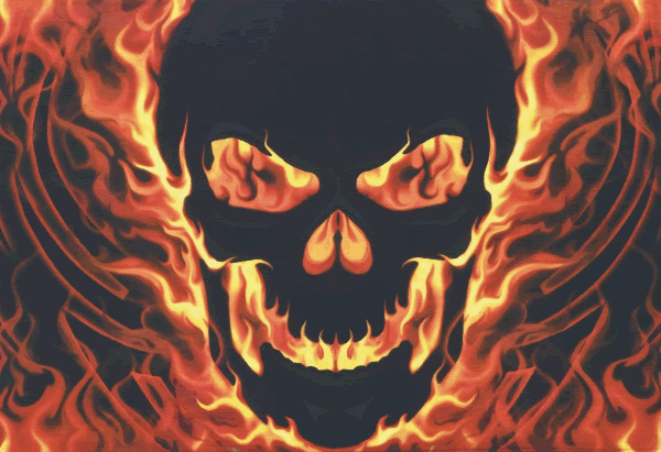 Lippu Liekkikallo 150 x 90 cm - Liput - LIPPU55 - 1