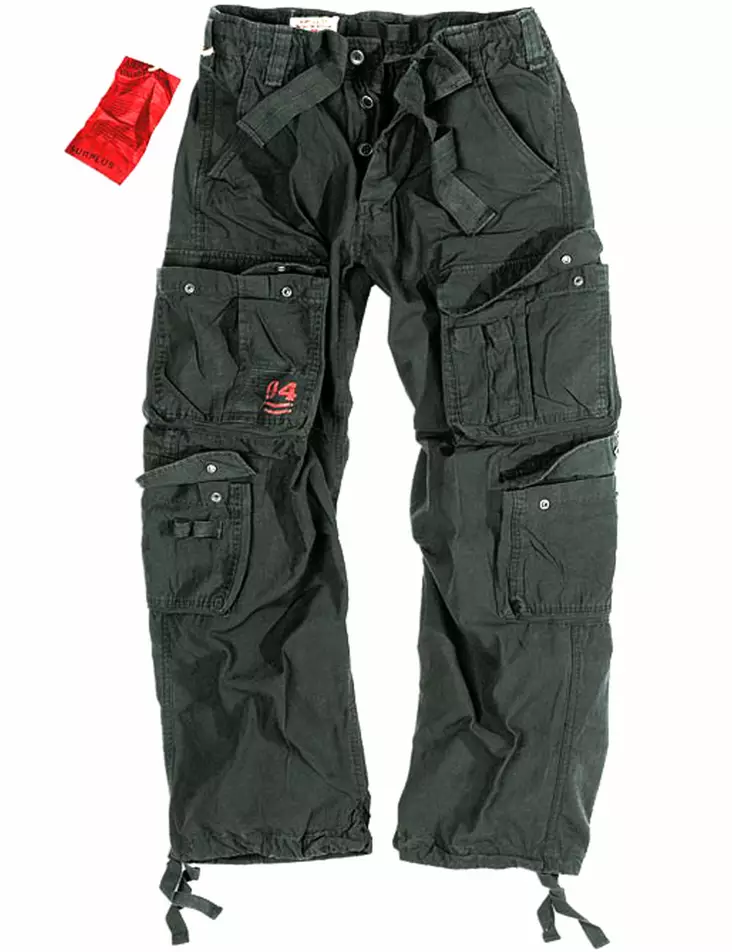 Maastohousut-Surplus-Black-HO105-etukuva - Reisitaskuhousut - HO105 - 1