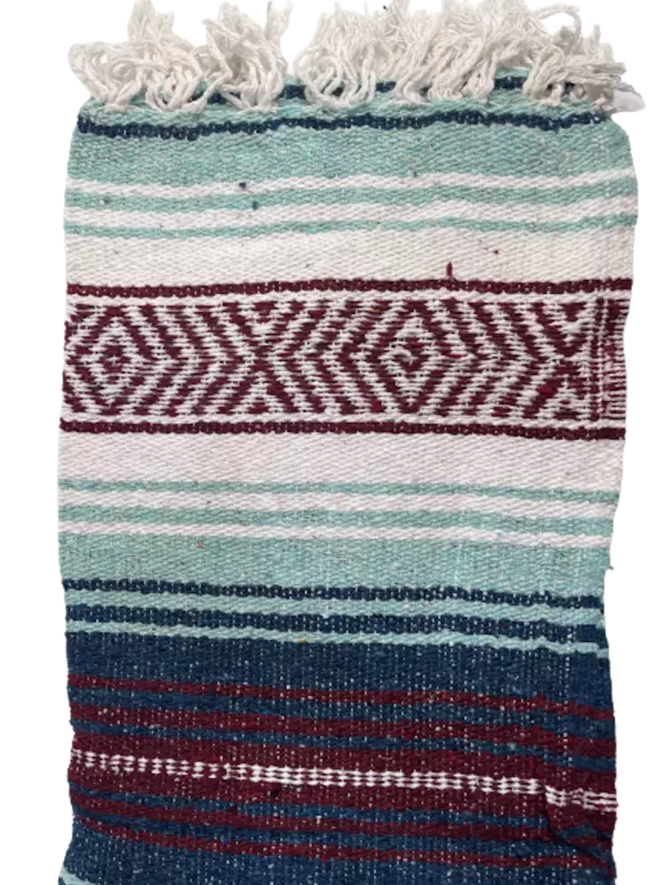 Mexico viltti Burgundy/Mint/Teal/White - Kodin tekstiilit - MEX35 - 1