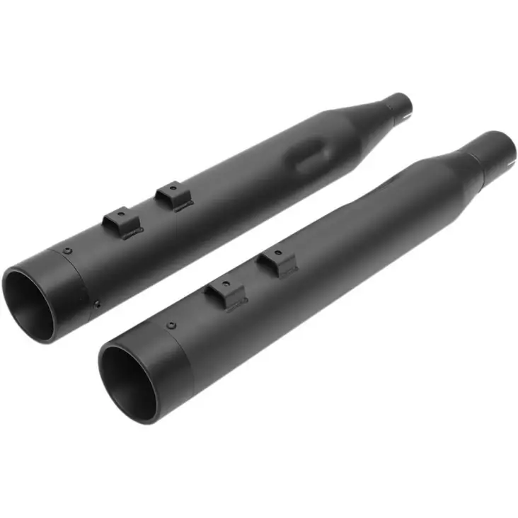 MUFFLERS SLIP-ON 4" BLACK W/BLACK BILLET END CAPS - Pakoputket ja niiden osat - 18011265 - 1