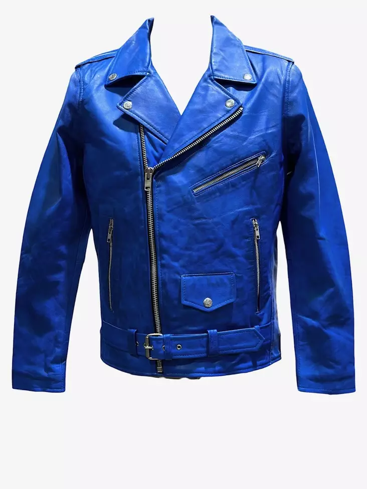 Nahkatakki Electric Blue Brando Biker - Nahkatakit - T635 - 1
