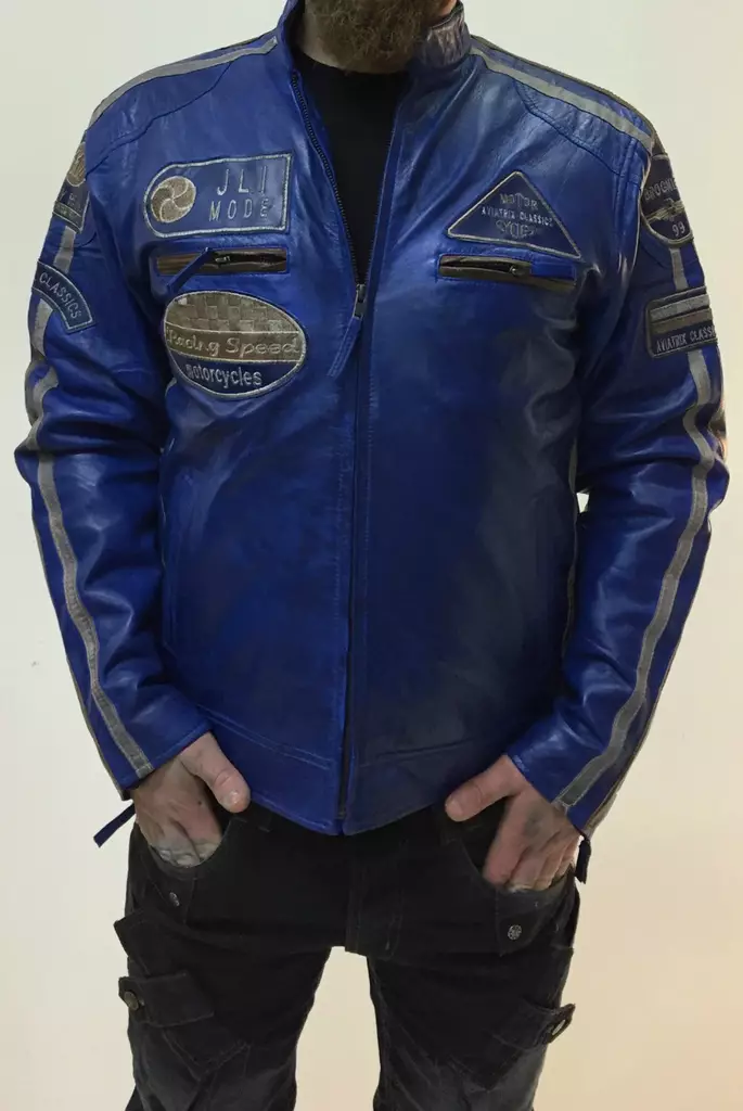 Nahkatakki, JLI Mode, Electric Blue - Nahkatakit - T385 - 1