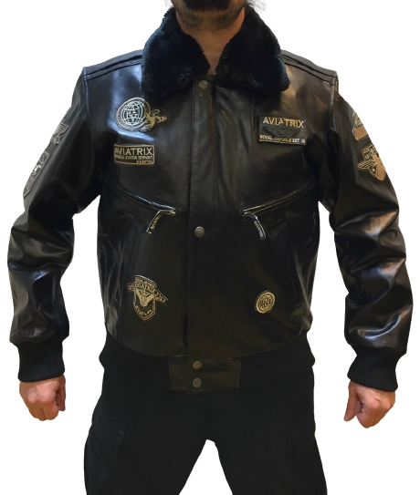 Nahkatakki, vuorellinen, musta - Nahkatakit - T405 - 1