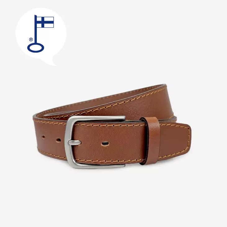 Nahkavyö 40 mm, tikattu - Nahkavyöt - KV235 - 1