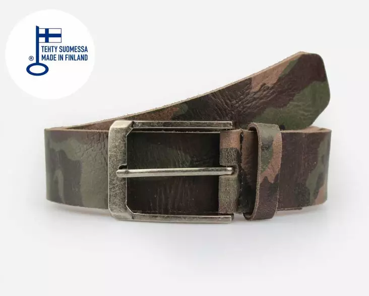 Nahkavyö camo 40-mm Harmaa - Nahkavyöt - KV185 - 1