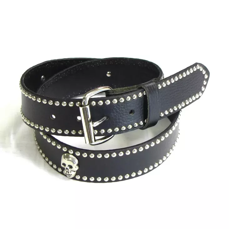 Nahkavyö Kallo Conchot, musta - Nahkavyöt - MAS55 - 1