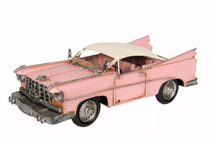 Nostalgia auto vaaleanpunainen - Pienoismallit - LELU295 - 1