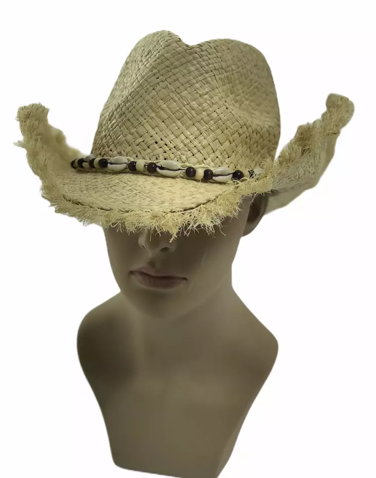 Olkihattu, hapsureunat cowboy malli - Hatut - STE35 - 1