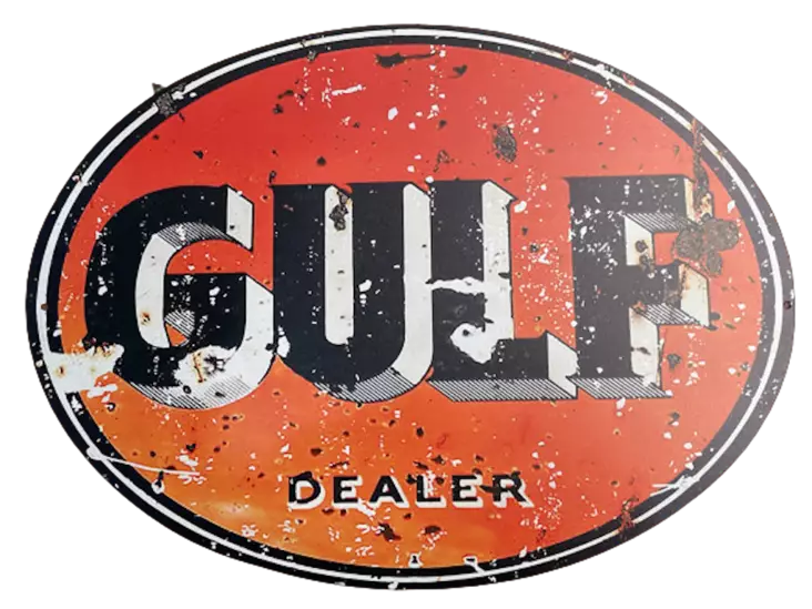 Peltikyltti GULF dealer retro - Taulut, kehykset - PELT145 - 1