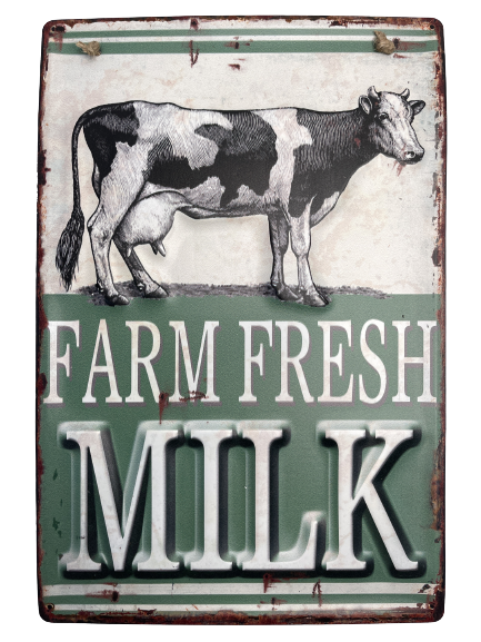 Peltikyltti MILK 26x40cm - Taulut, kehykset - PELT235 - 1