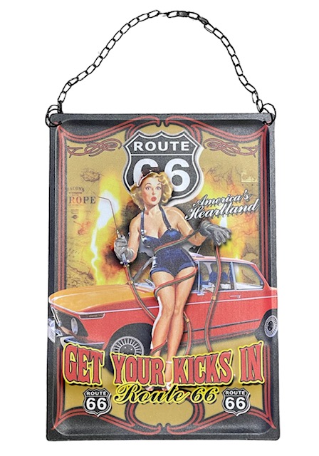 Peltikyltti Route 66, Get Your Kicks - Taulut, kehykset - PELT365 - 1