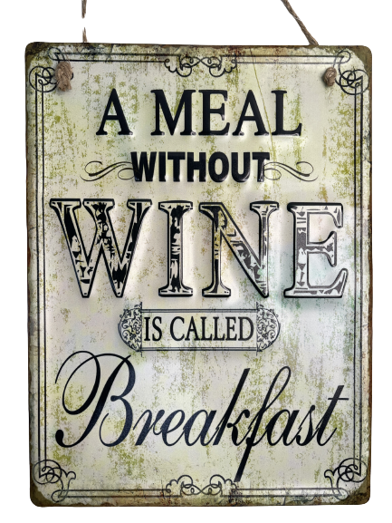 Peltikyltti WINE 26x35cm - Taulut, kehykset - PELT225 - 1