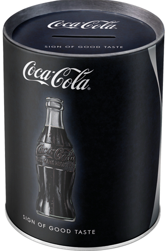 Peltipurkki Coca Cola musta10x13 cm - Taulut, kehykset - PELT395 - 1