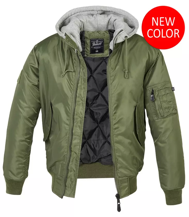 Pilottitakki olive huppu MA-1 pilotti - Pilottitakit - T435 - 1