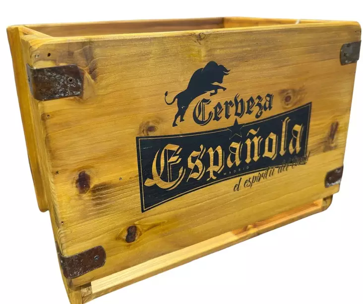 Puinen Olutlaatikko Cerveza - Säilytys - PUU145 - 1
