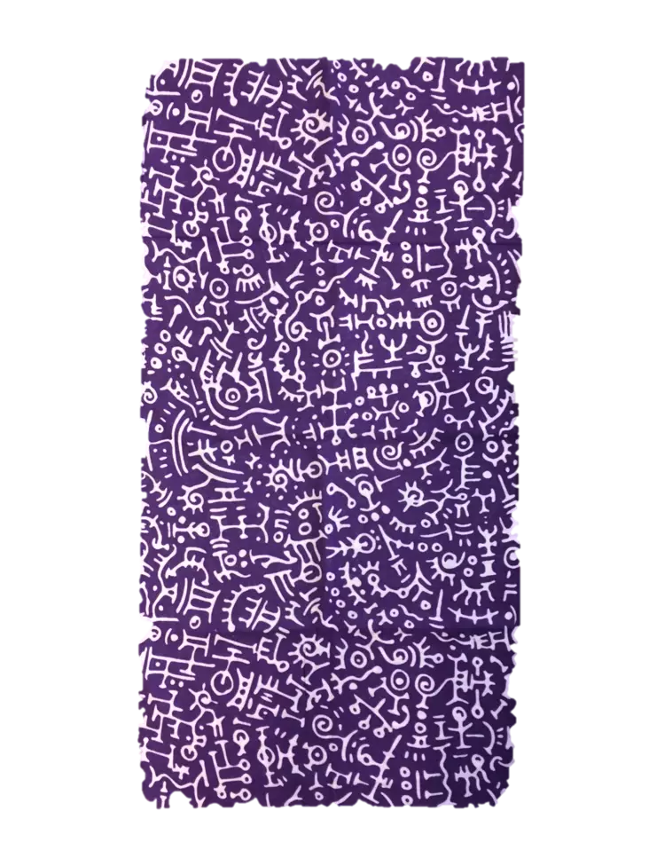 Putkihuivi, Lila, valkoisilla merkeillä - Putkihuivit - B195 - 1