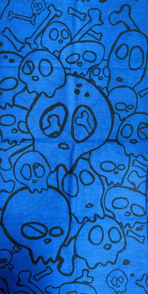 Putkihuivi sininen mustilla kalloilla - Putkihuivit - B295 - 1