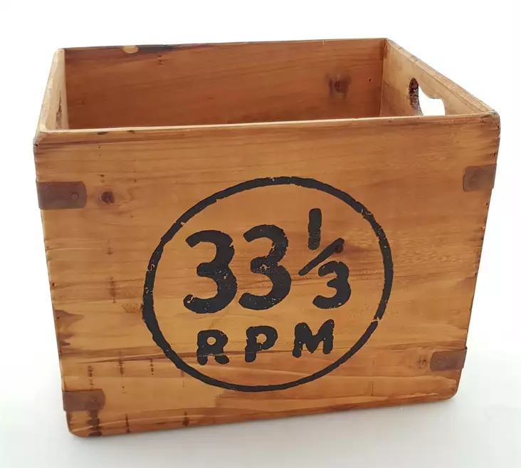Puulaatikko vinyyleille - Korit ja tarjottimet, sisustuslaatikot - PRT1245 - 3