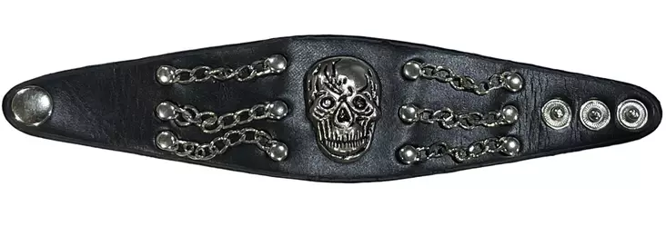 Ranneke Pääkallo ja ketjut - Rannekorut - BA325 - 1