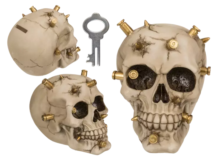 Säästölipas, Luotikallo - Kallot, Halloweenrekvisiitta - HOR255 - 1