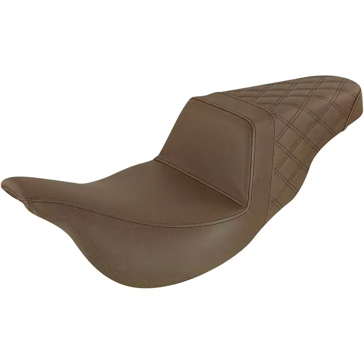Step Up Seat - Rear Lattice Stitched - Brown - FLH - Parts ryhmättömät - 08011285 - 1