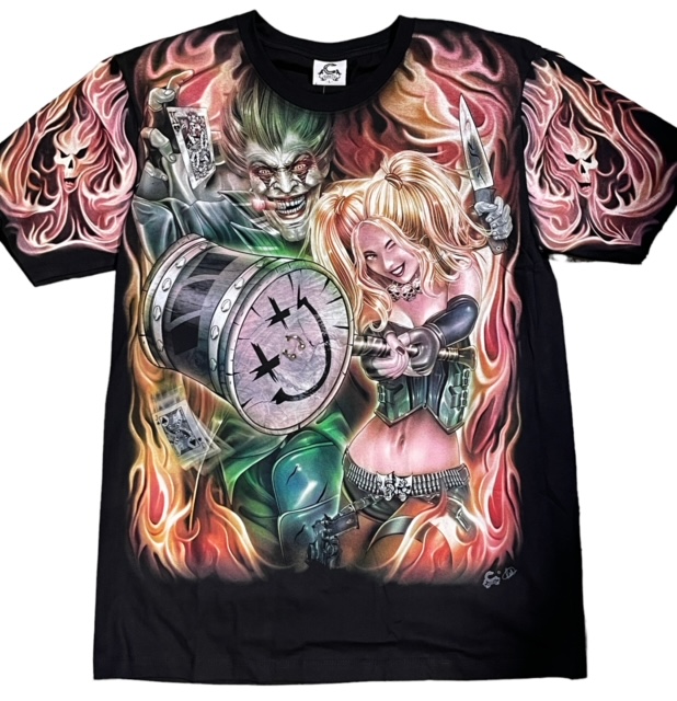 T-paita, Clown and the Girl, musta - T-paidat - TP1365 - 1