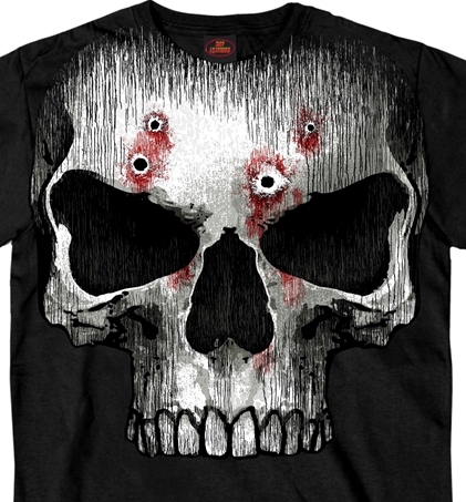 Tpaitaa Jumbo Skull Bullet Holes - T-paidat - TP1265 - 1
