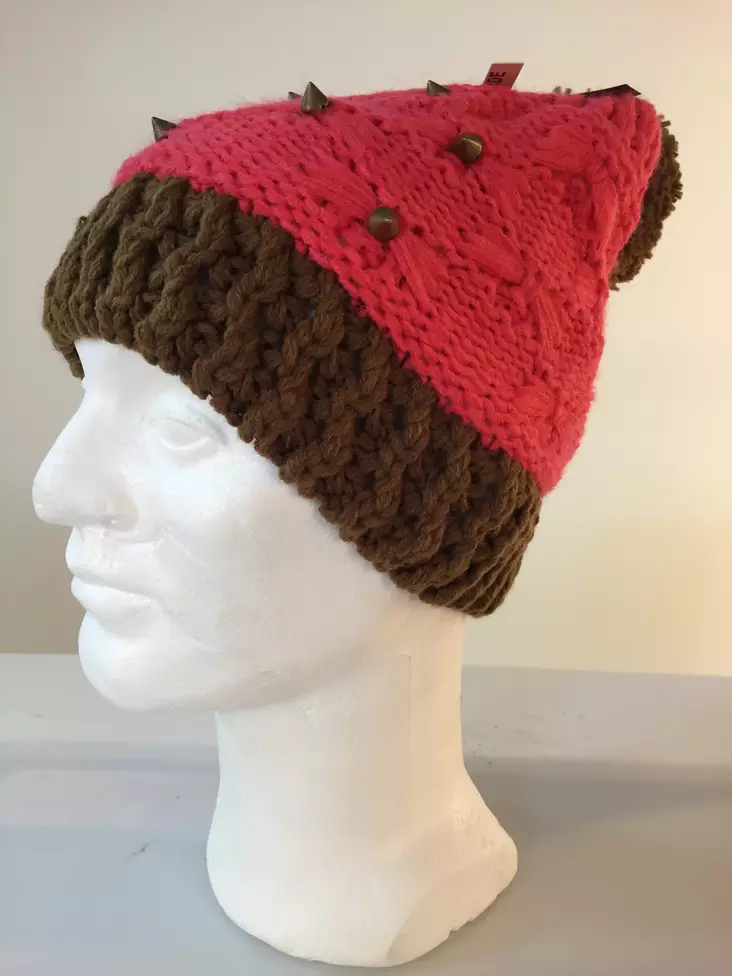 Tupsupipo, niiteillä, pinkki/ruskea - Pipot - PI405 - 1