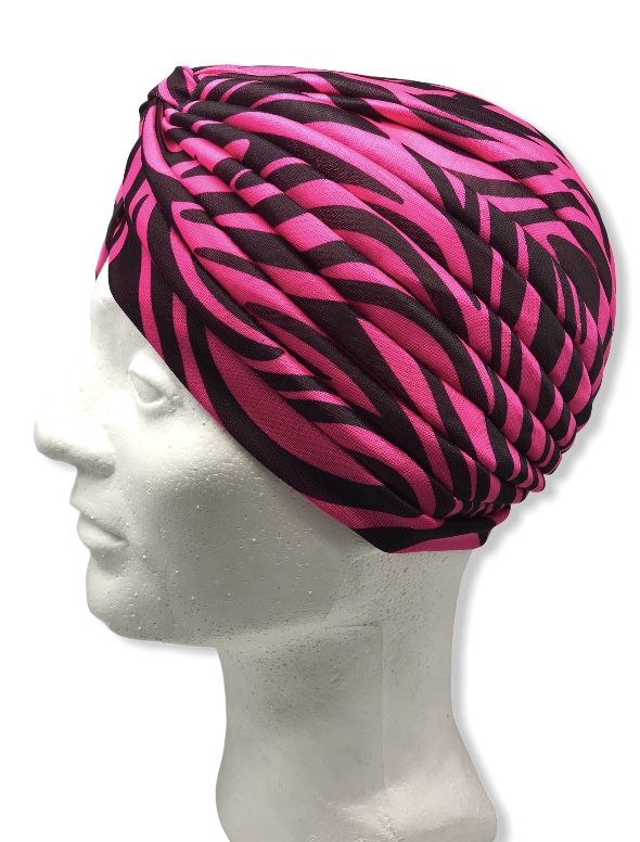 Turbaani, pinkkimusta - Hiuskoristeet - HAT75 - 8