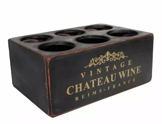 Viinilaatikko puuta, 6 pullolle - Korit ja tarjottimet, sisustuslaatikot - PUU25 - 1