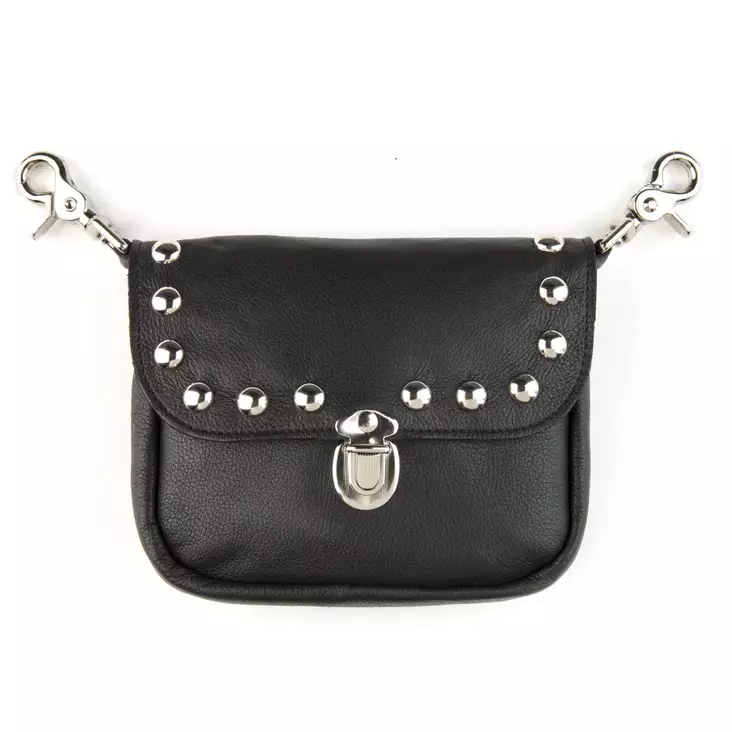 Vyölenkkilaukku niiteillä, aitoa nahkaa - Laukut - NL735 - 1