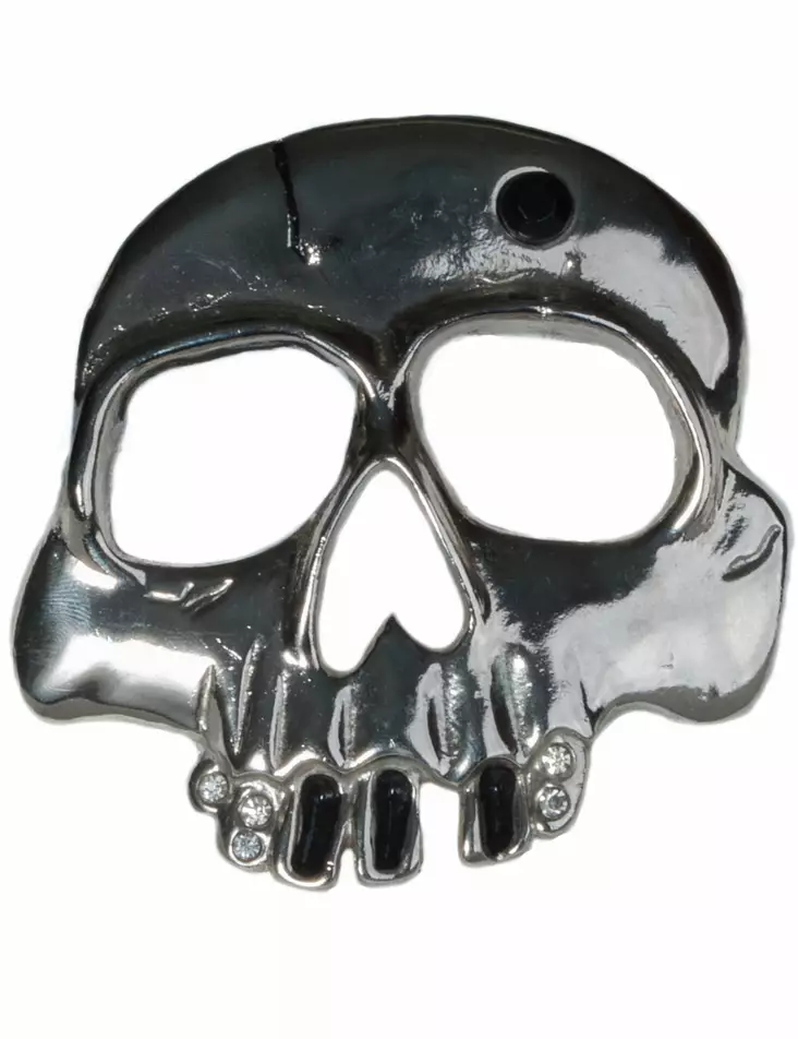 Vyönsolki, pääkallo mustalla helmellä - Soljet - VS535 - 2