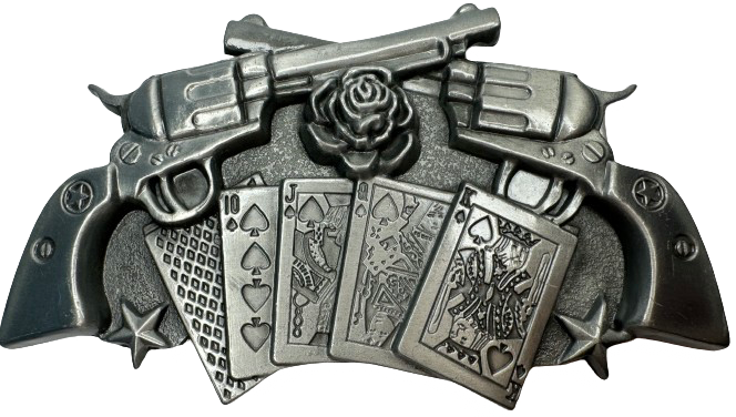 Vyönsolki revolverit ja pelikortit 12x7 - Soljet - VS895 - 1