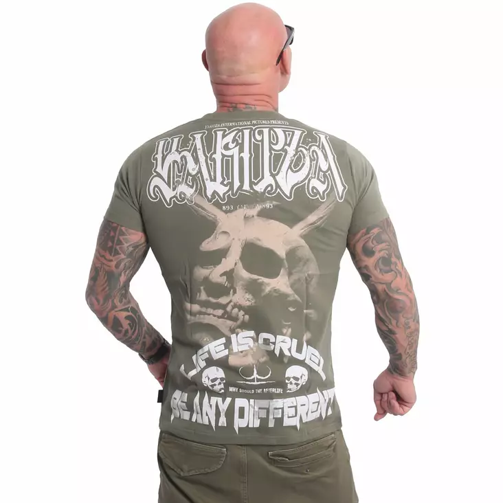 YAKUZA Cruel T-Paita olive grape leaf - T-paidat - YA35 - 1