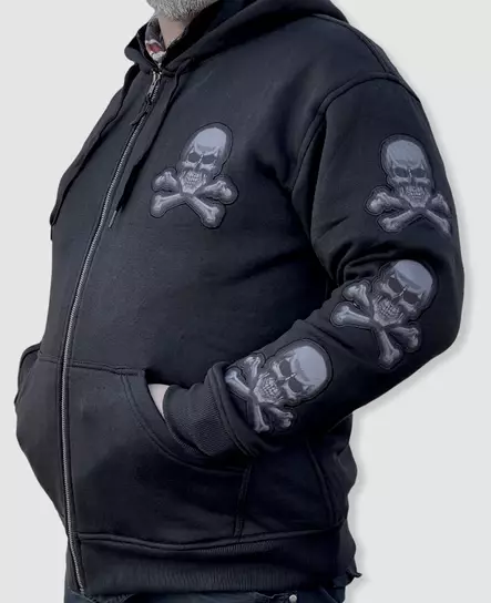 Huppari pääkallohuppari harmaat kallot - Hupparit - CU606 - 1