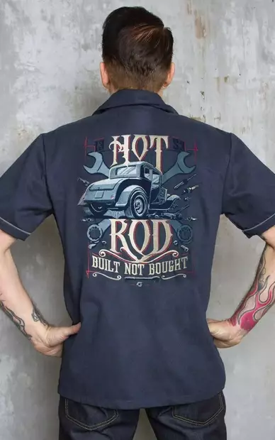 Kauluspaita Hot Rod, harmaa - Kauluspaidat - RUM136 - 1