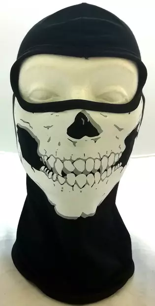 Kypärähuppu Kallonaama. Musta/valk. - Ajovarusteet - UT26 - 2