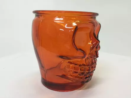 Lasi, Pääkallo, oranssi 400 ml - Astiat - LKM116 - 2