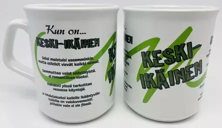 Muki Keski-ikäinen molemmin puolin tekst - Astiat - LKM296 - 1